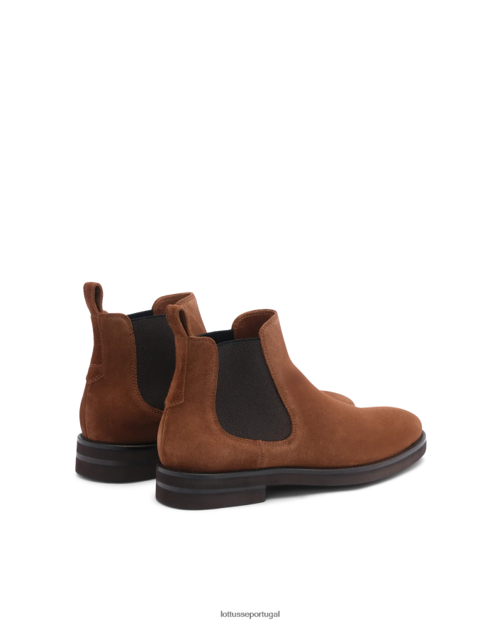 ponto Lottusse homens botas de camurça de bezerro holborn marrom 86F22T147 calçados