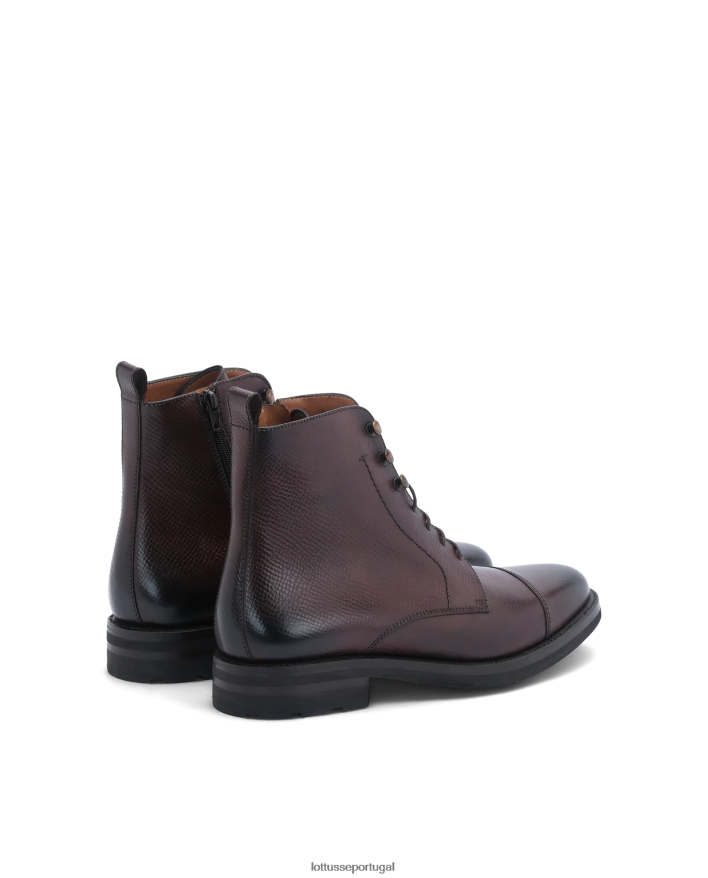 ponto Lottusse homens botins macios de bezerro premium café 86F22T129 calçados