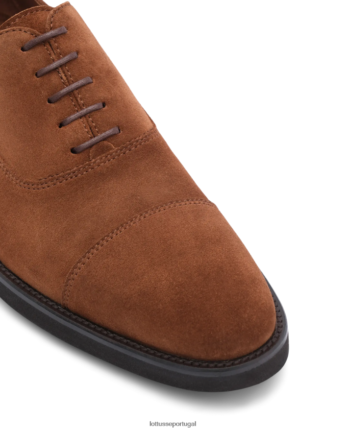 ponto Lottusse homens oxfords de camurça de bezerro holborn marrom 86F22T144 calçados