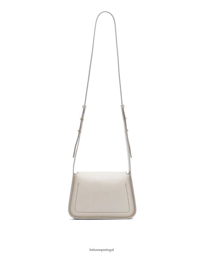 ponto Lottusse mulheres bolsa crossbody talaia grão bezerro off white 86F22T326 acessórios