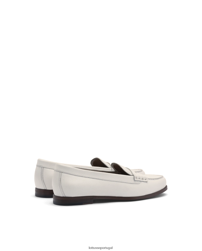 ponto Lottusse mulheres mocassins de bezerro liberty safian stamp off white 86F22T237 calçados