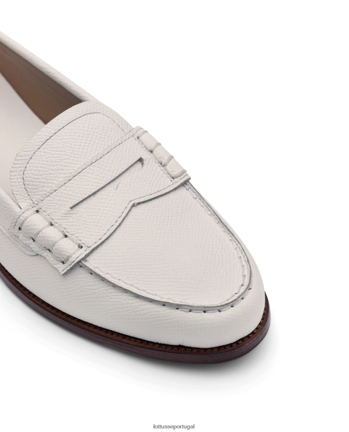 ponto Lottusse mulheres mocassins de bezerro liberty safian stamp off white 86F22T237 calçados