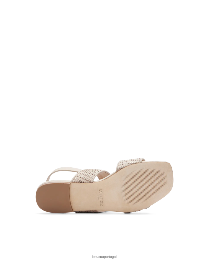 ponto Lottusse mulheres sandálias de couro de malha de bezerro goya cinza 86F22T279 calçados